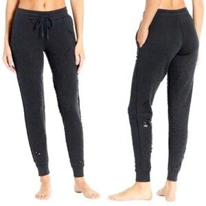 Alo Yoga Fierce Distressed Black Joggers